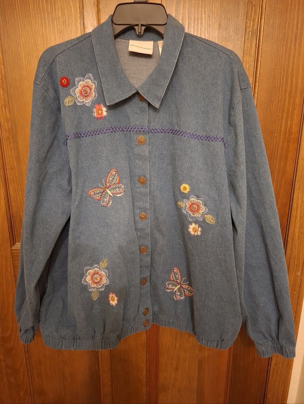 Alfred Dunner Medium Blue Denim Jacket